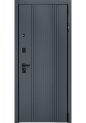 Стальная дверь "Вертикаль" с зеркалом