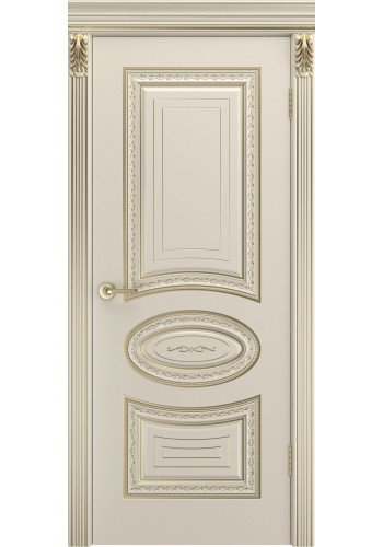 Дверь Лира В2 Шампань эмаль с патиной Белое золото ДГ Дверь Лира В2 Шампань эмаль с патиной Белое золото ДГ